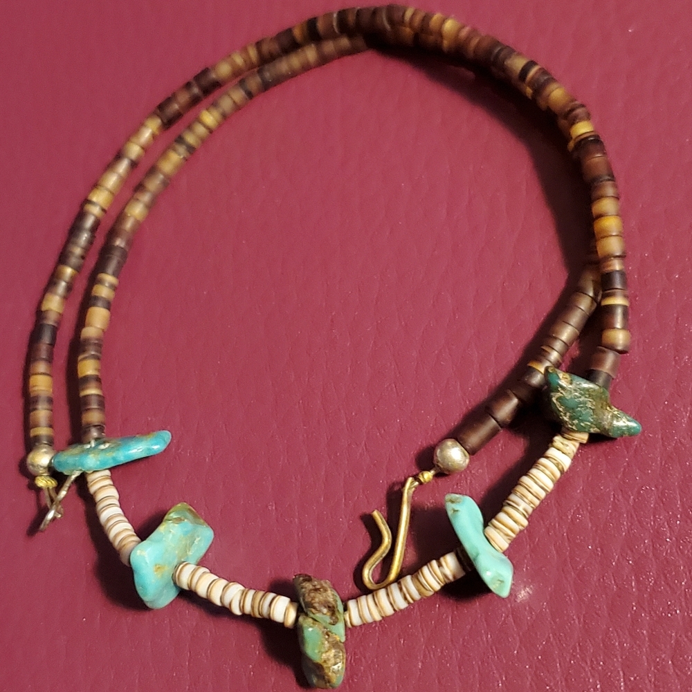 Native American Turquoise Heishi Necklace Vintage